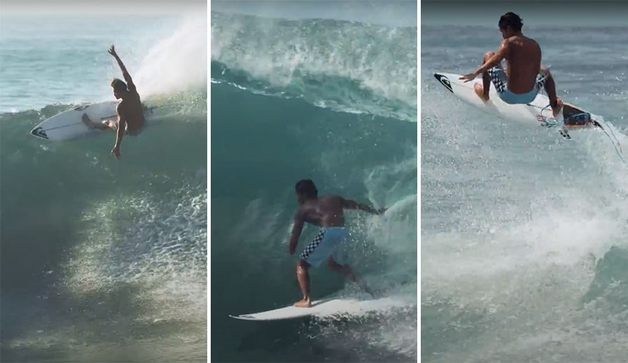 Rio Waida surfing in Bali