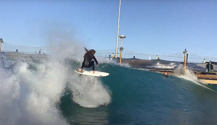 Rob Machado surfing at Kelly Slater Surf Ranch