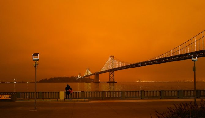 orange skies in san francisco 2020