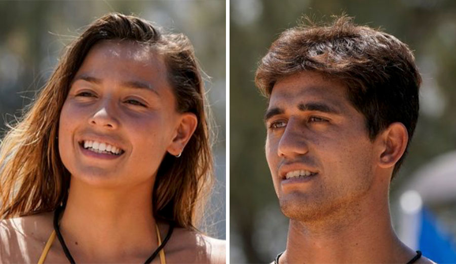 Tia Blanco and Zeke Lau in The Ultimate Surfer Finale