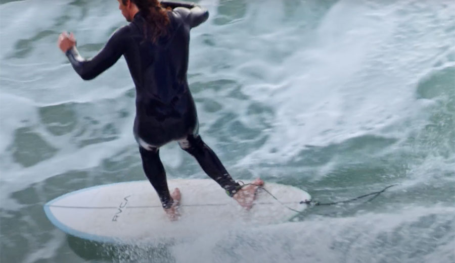 Asher Pacey surfing a twin fin