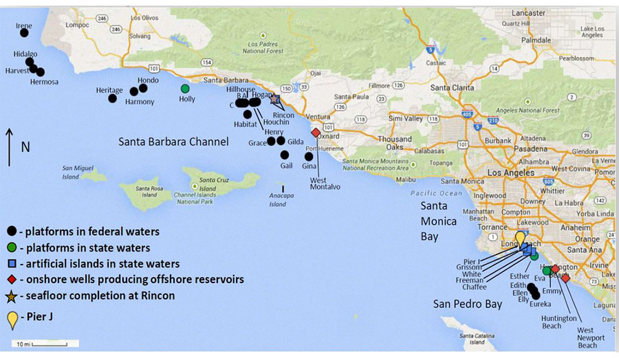 oil platforms in southern california