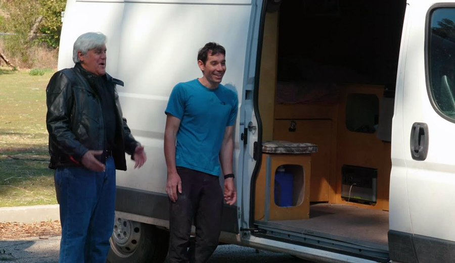 Alex Honnold Gives Jay Leno a Tour of His Van