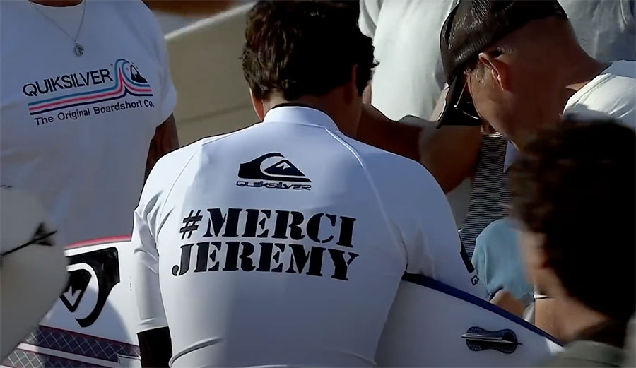 Jeremy Flores surfing in Hossegor