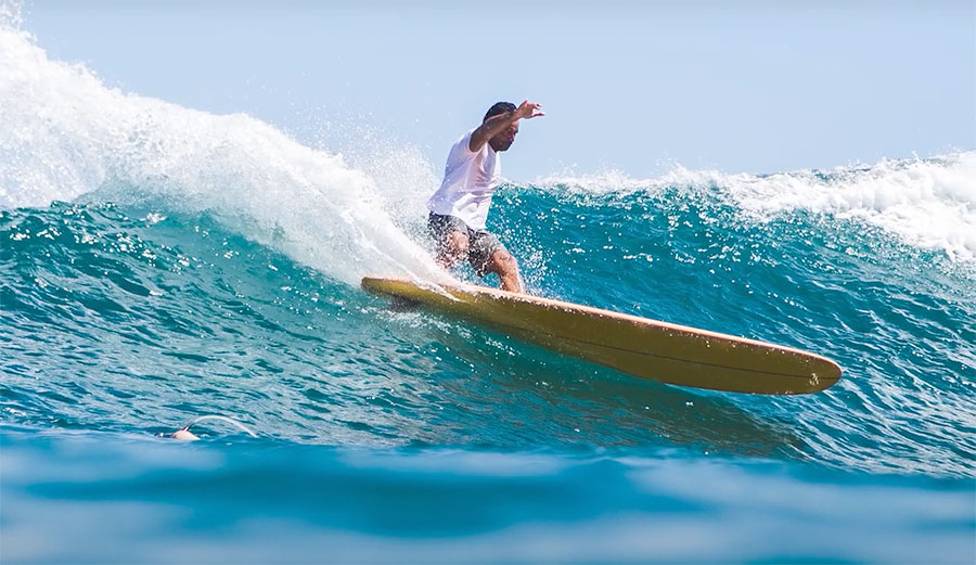 Kai Sallas longboarding