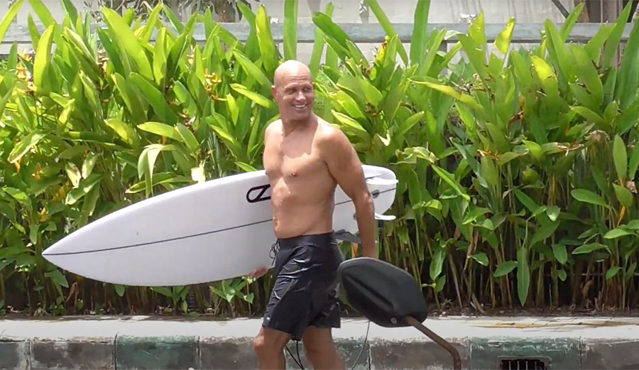 Kelly Slater surfing at Medewi