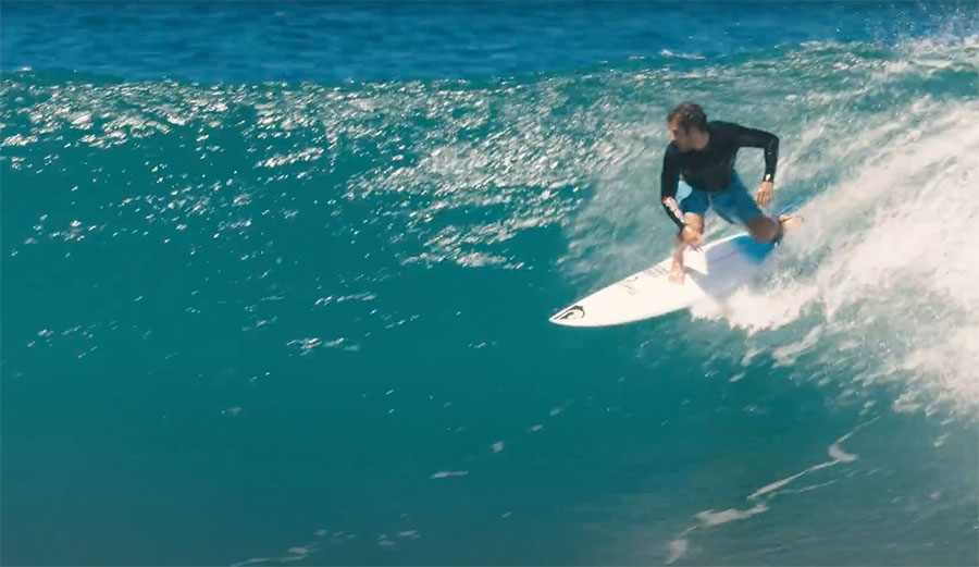 Koa Rothman surfs at Rocky Point