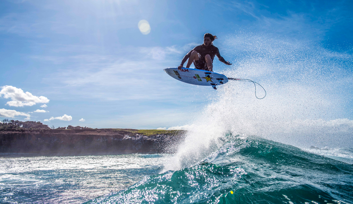 Matt Meola punts a huge air in Maui. Photo: @1more808