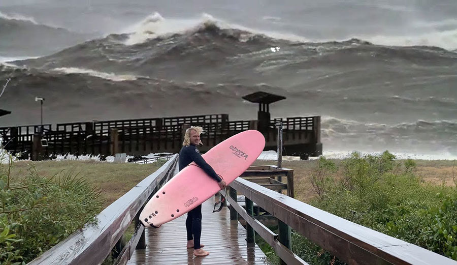 Ben Gravy surfing Florida