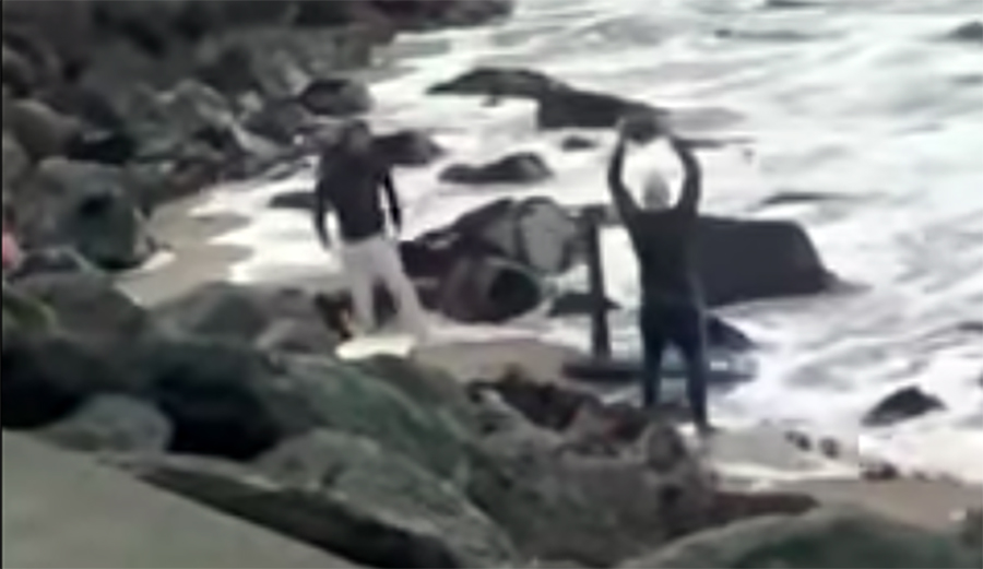 Surfer Destroys Foil Board at Fort Point