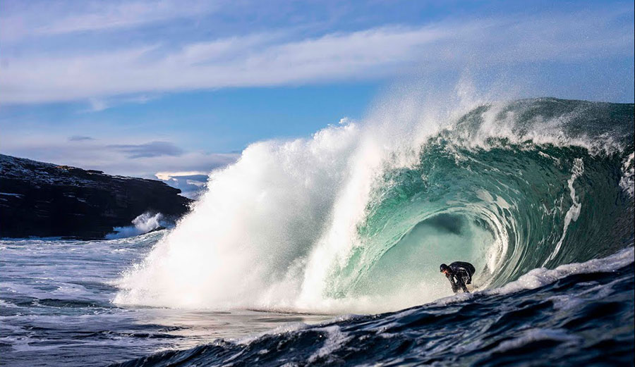 Ian Battrick surfing