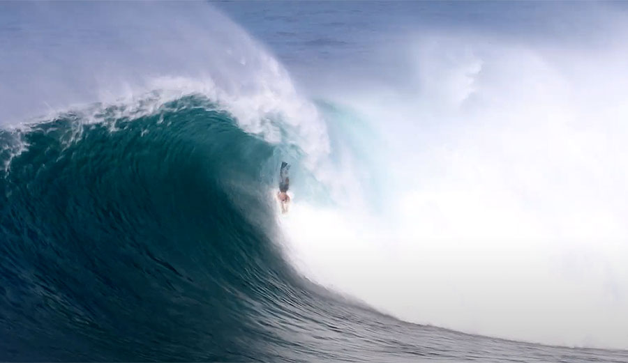 Kalani Lattanzi bodysurfing Jaws