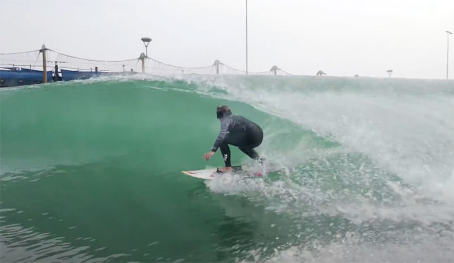 Jamie O'Brien surfing wave pool