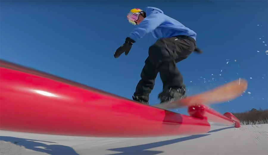 Check Out Marcus Kleveland's Backyard Snow Park