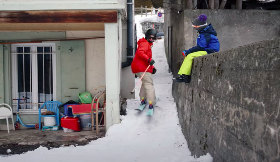 Sarah Hoefflin Recreates J.P. Auclair's Timeless Street-Skiing Edit
