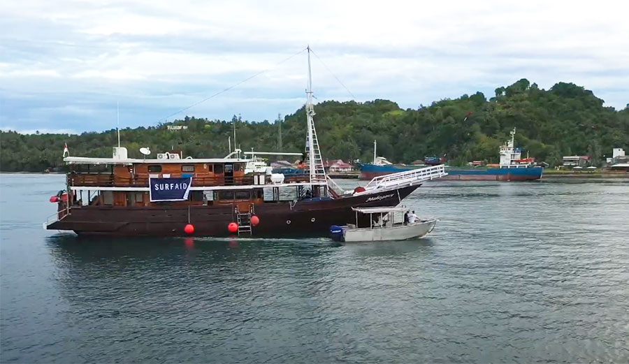 SurfAid boat Covid-19 vaccine