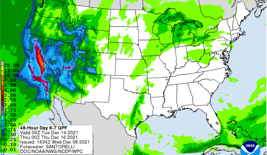snow forecasted for the american west