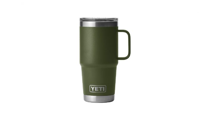 The Yeti Rambler 20 Oz Travel Mug insulated coffee mug