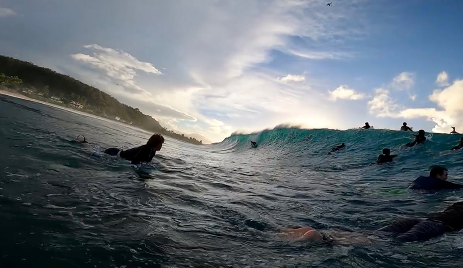Nathan Florence Releases RAW POV Cut Showing Just How Crowded Pipeline Can Get