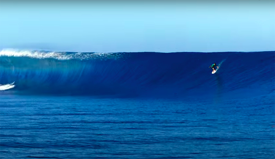 Take 16 Seconds to Watch Matahi Drollet Get Barreled at Teahupo'o on a Foil