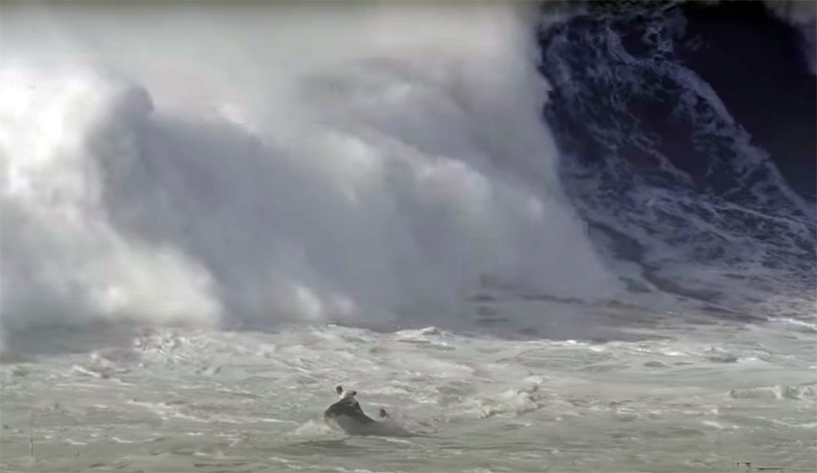 2 Minutes of Incredible Moments From Nazare's Most Recent Swell
