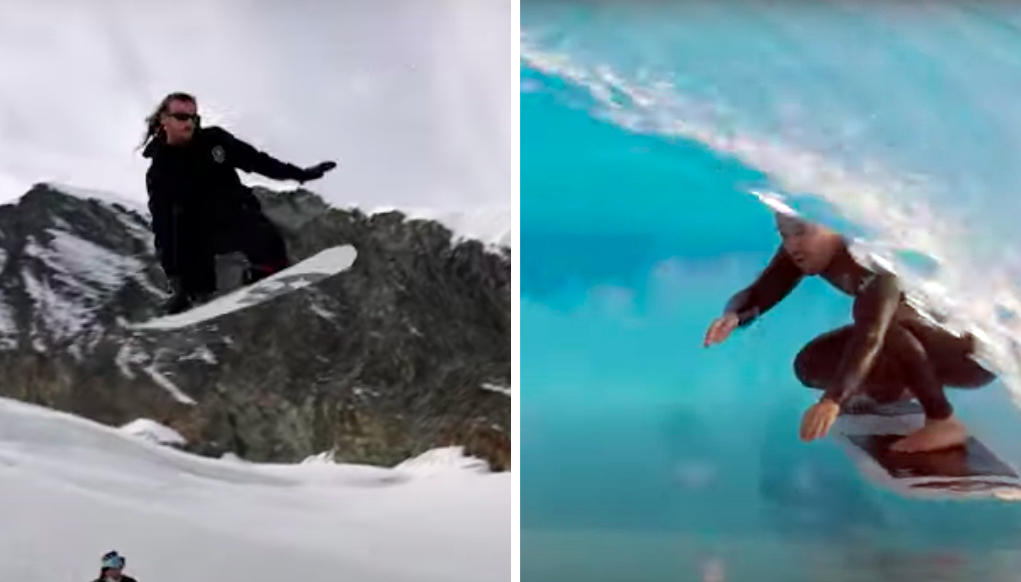Mikey Wright Snowboards, Travis Rice, Bryan Fox, Austen Sweetin Surf in Latest Quiksilver Edit