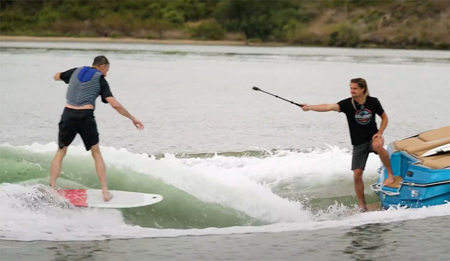 Tony Hawk wakesurfing with Austin Keen