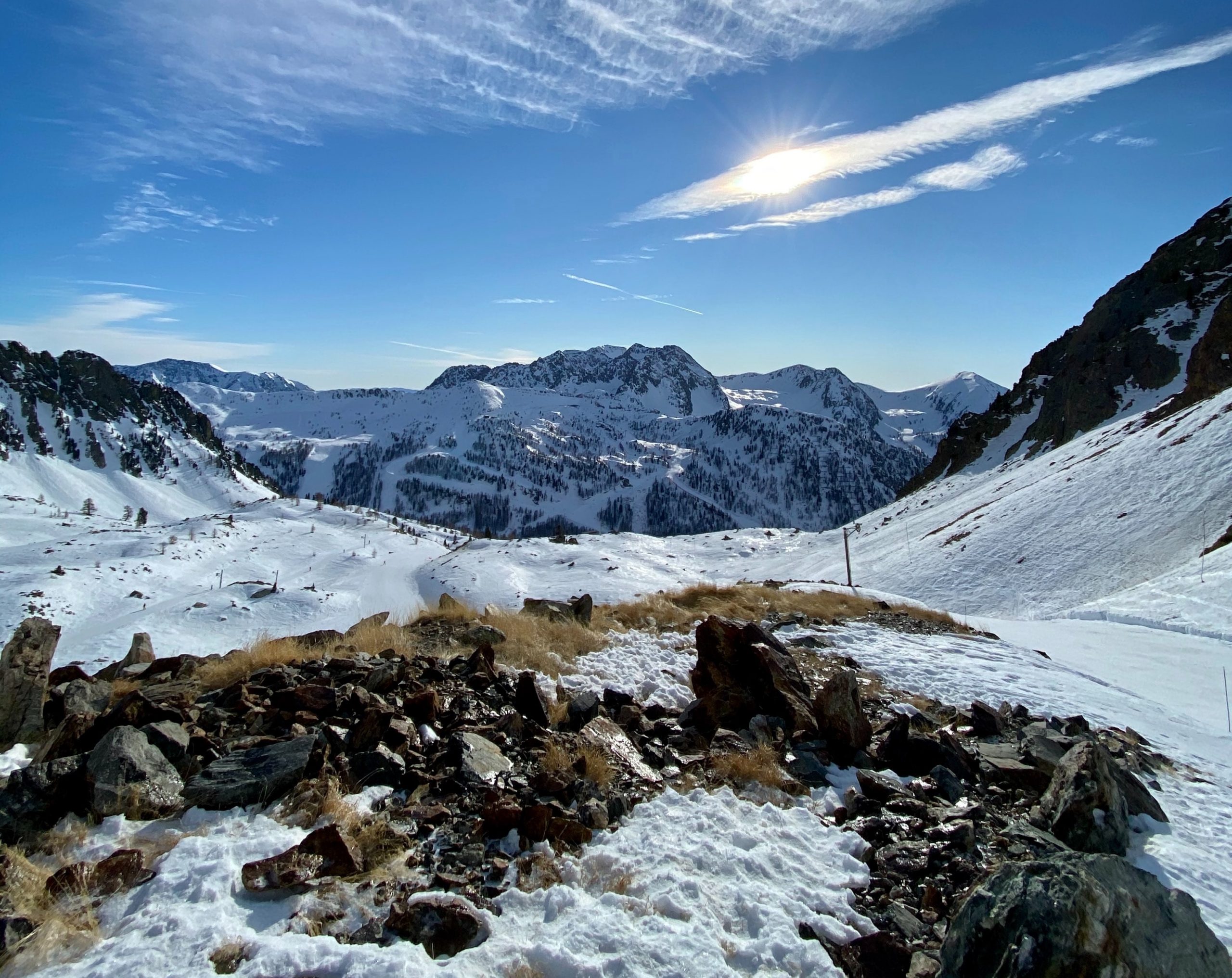 Patchy snow conditions