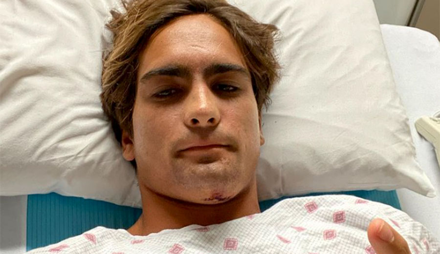 Eli Hanneman in hospital