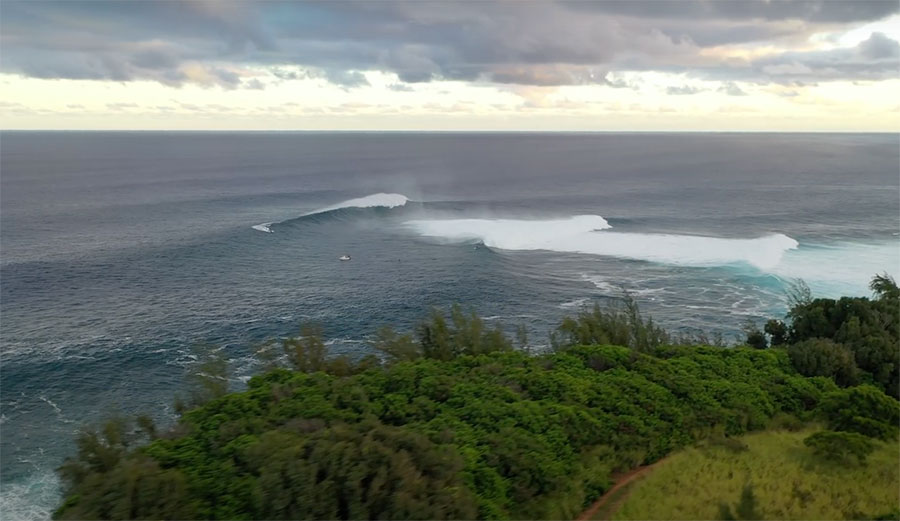Surfing at Jaws