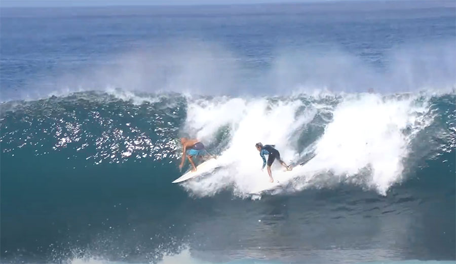 Kelly Slater surfing Pipeline