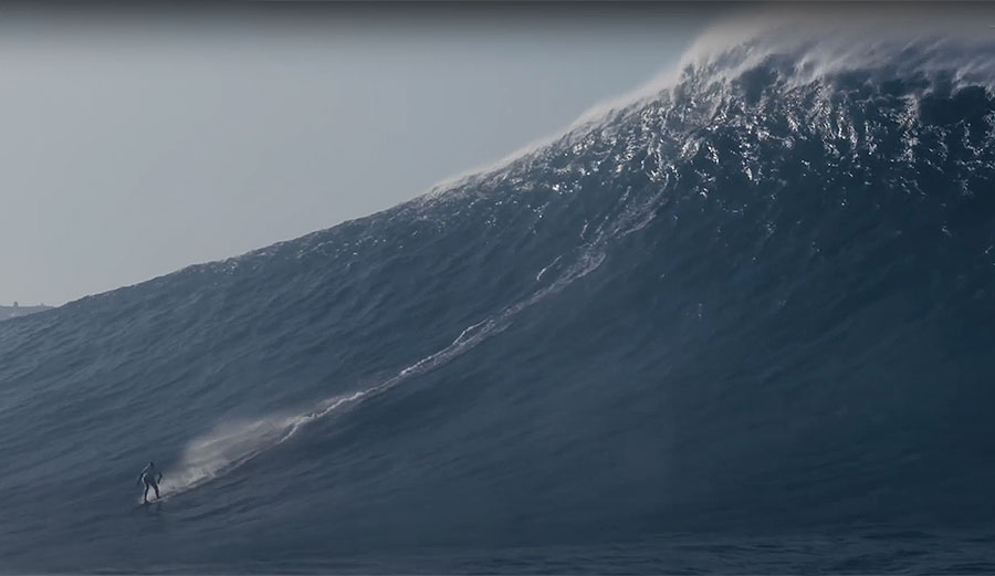 Nic von Rupp surfing Nazaré