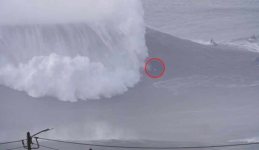 Pedro Calado Nazaré wipeout