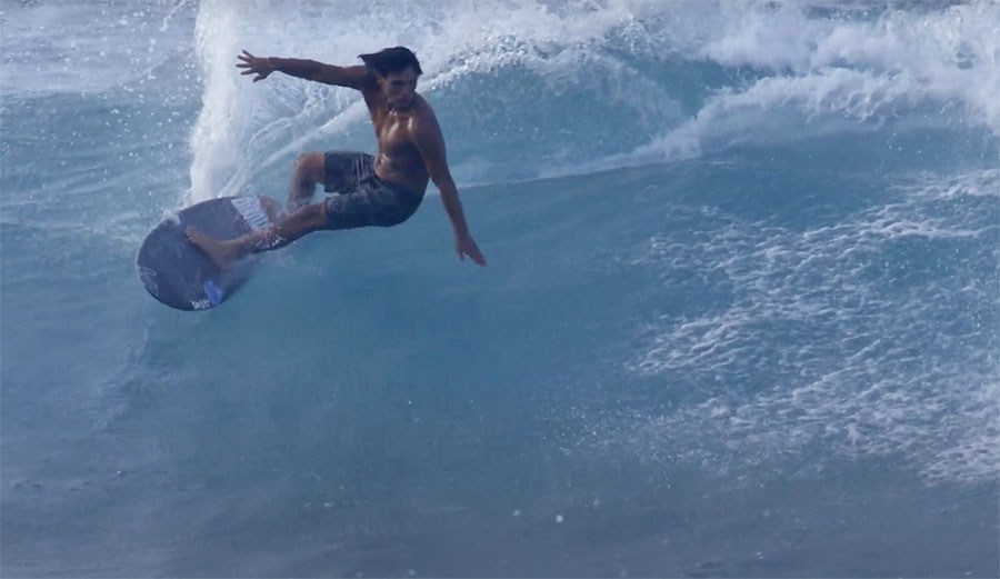 Barron Mamiya surfing Rocky Point