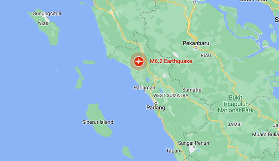 earthquake in Sumatra