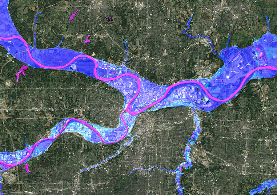 Kansas City flood map