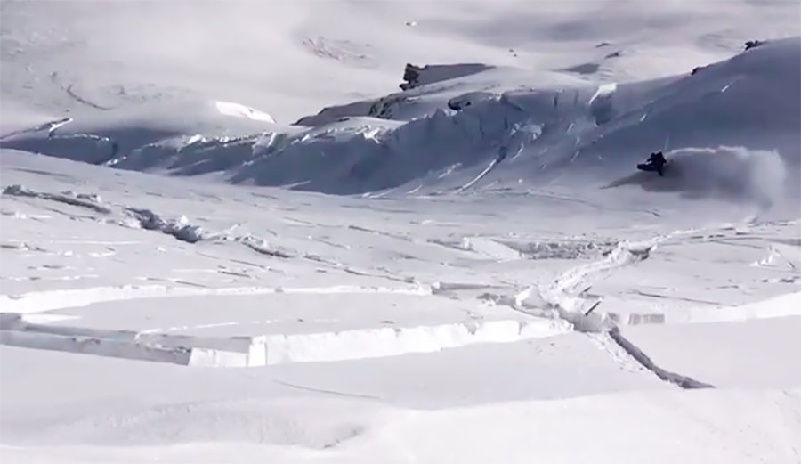Snowboarder Posts Footage of Himself Getting Caught in Massive Avalanche