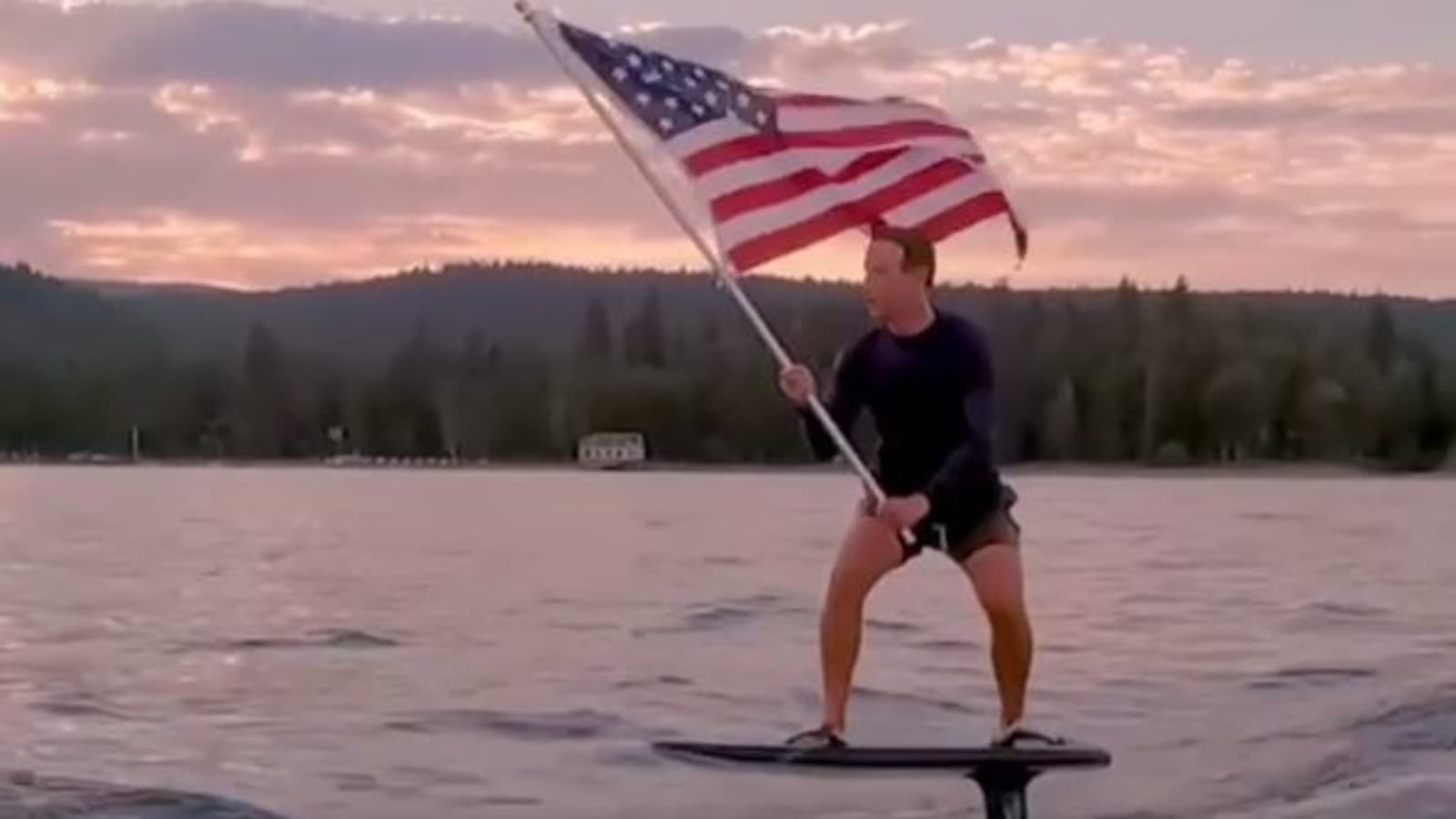 mark zuckerberg american flag