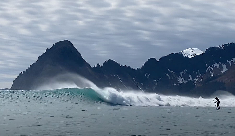 Bear Glacier surfing Alaska