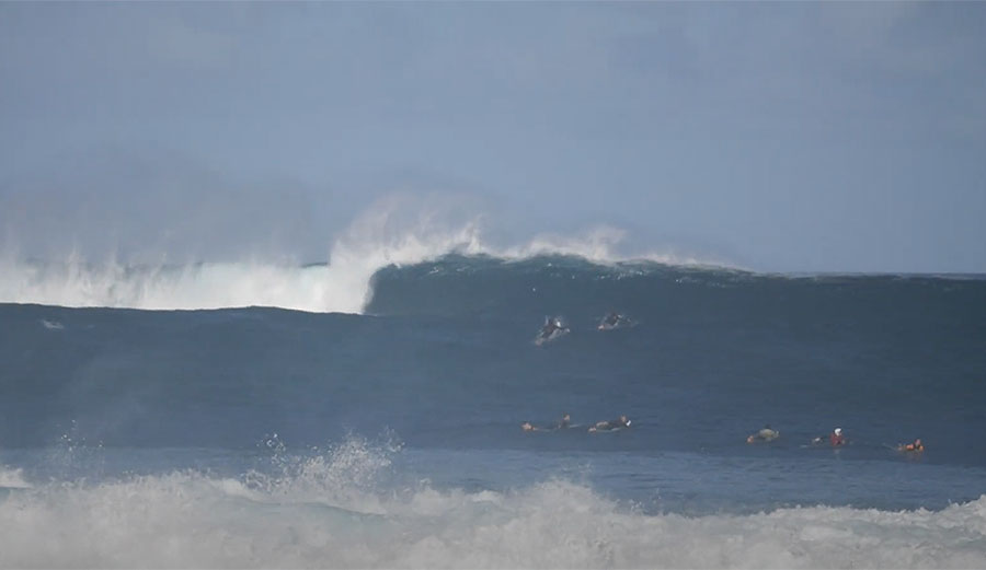 Ben Gravy surfing Pipeline