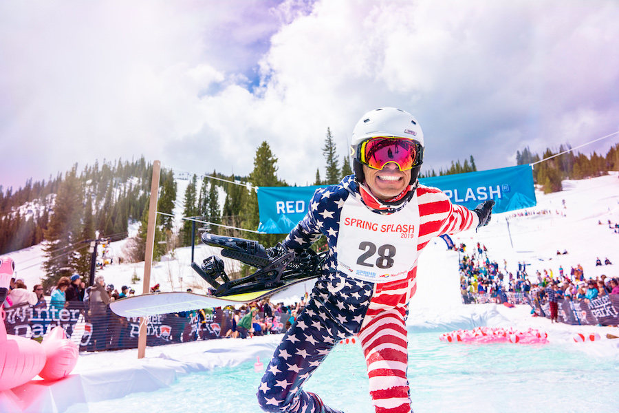 pond skim america snowboard