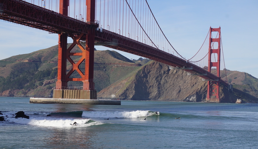 Fort Point Spring Surfing