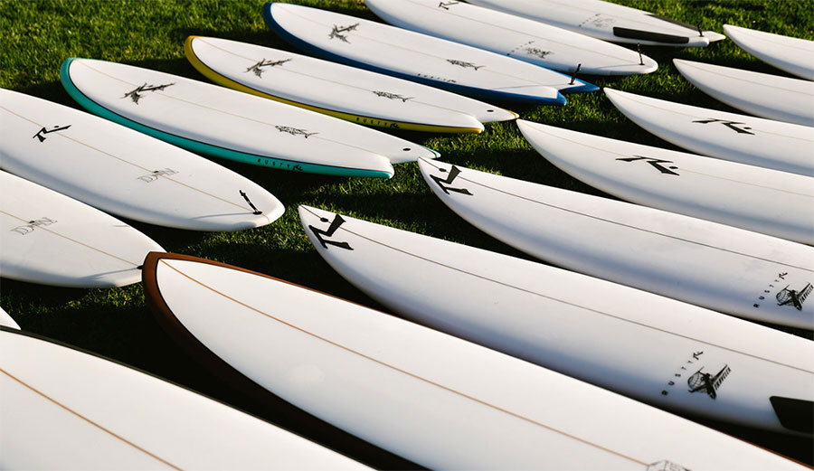 Rusty Preisendorfer on surfboard glassing