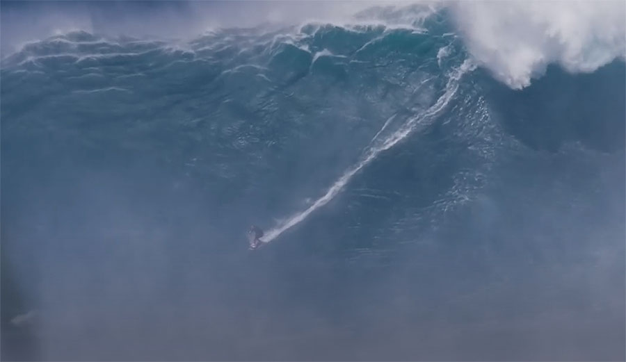 Ian Walsh surfing Jaws