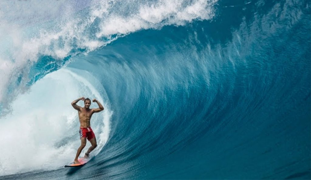 Koa Rothman surfing Teahupoo