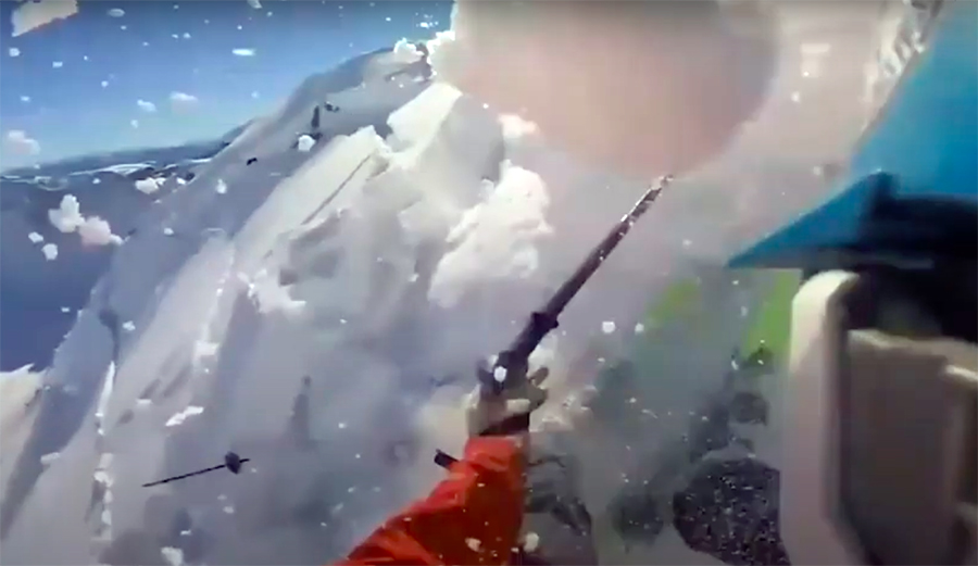 Recently Released Footage Shows Skier Setting Off Massive Avalanche