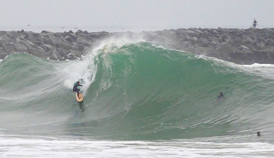 the wedge surfing in Newport Beach