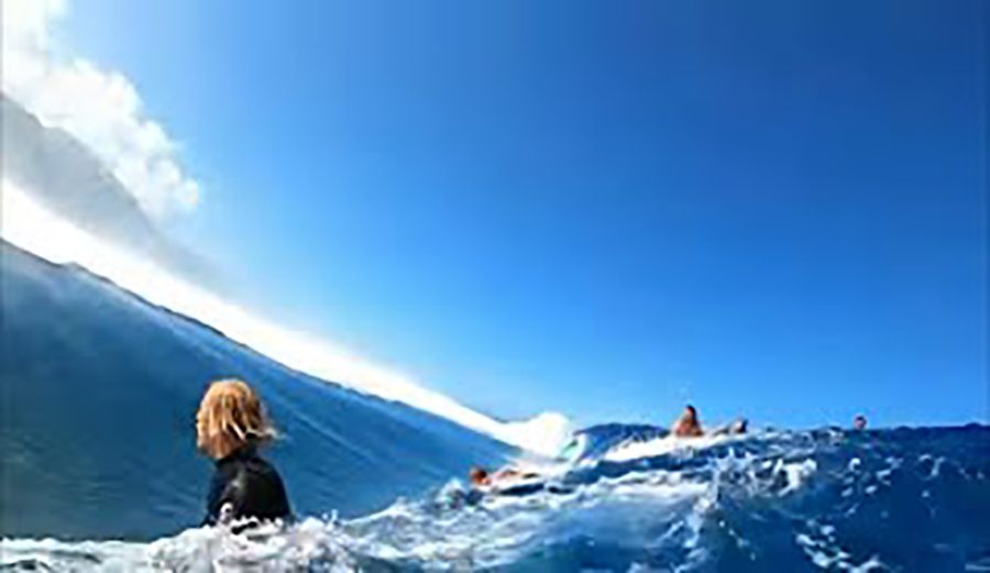 A Raw POV Look at the Crowded Lineup When Teahupo'o Is Pumping