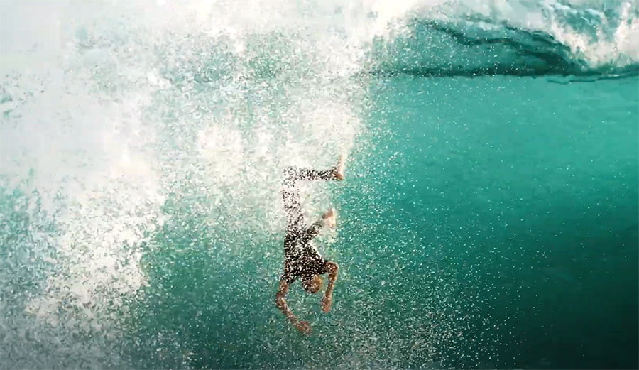 Greyson Fletcher surfing