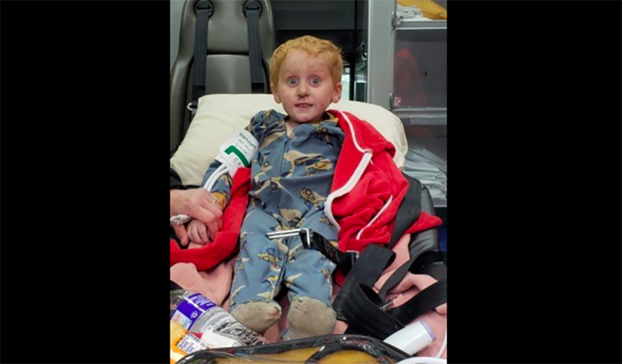 Three-year-old Ryker Webb was found unharmed after two days alone in the Montana Wilderness. Photo: Lincoln County Sheriff's Office